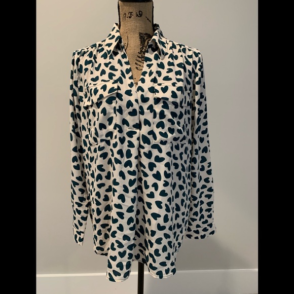 Ann Taylor Tops - Ann Taylor Heart Utility Blouse